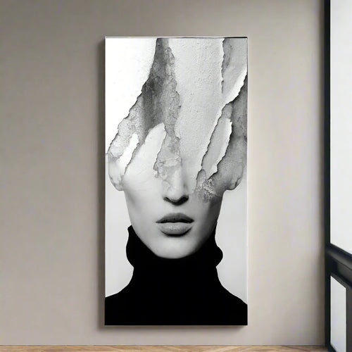 Avant Garde Black & White Female Artistic Headshot Canvas - The Finishing Touch Decor, LLC