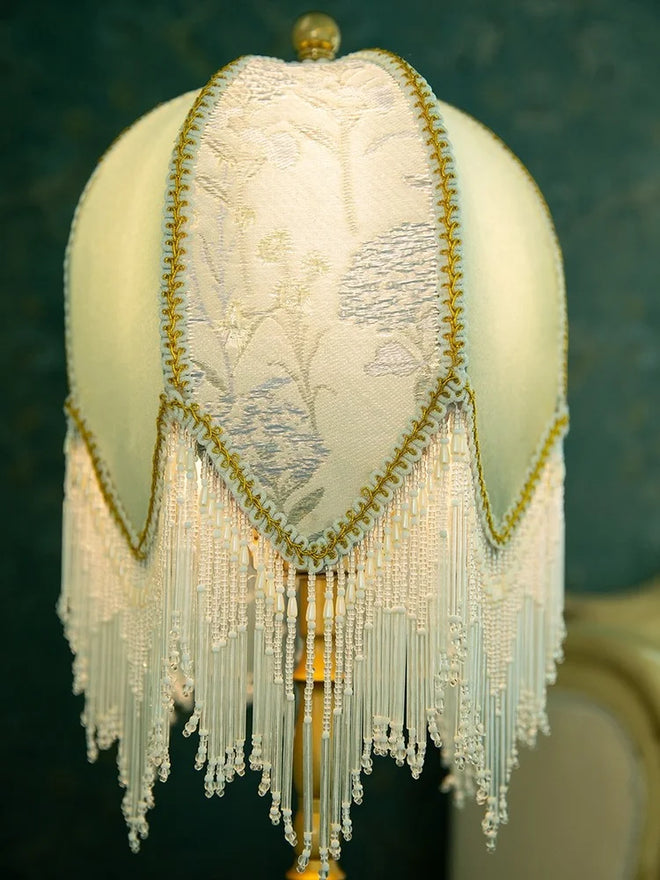 French Retro Classical Crystal Tassel Table Lamp - The Finishing Touch Decor, LLC