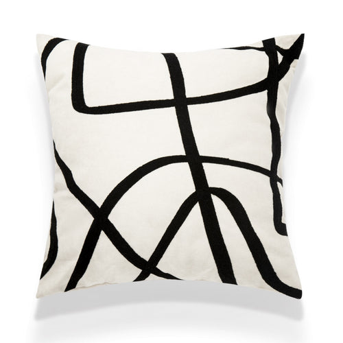 Black Stripe Suede White Cotton Throw Pillow Covers - The Finishing Touch Decor, LLC