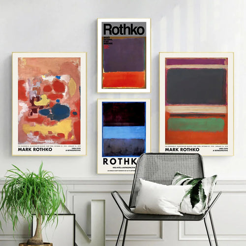 Color Block Mark Rothko Exhibition Poster Print Wall Art - The Finishing Touch Decor, LLC