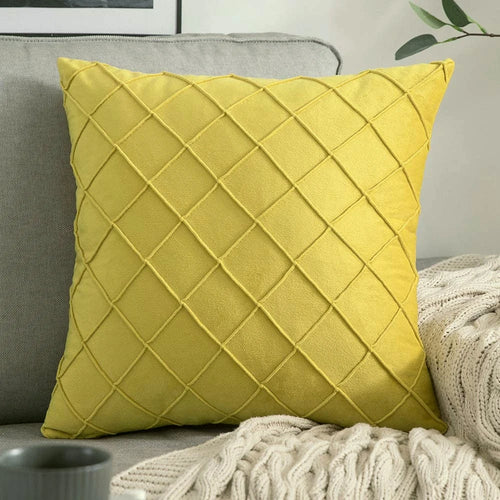 Soft Plaid Velvet Throw Pillow Cushion Covers - The Finishing Touch Decor, LLC