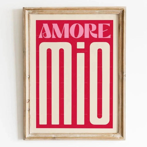 Romantic Retro Italian "Amore Mio" Canvas Print Wall Art - The Finishing Touch Decor, LLC