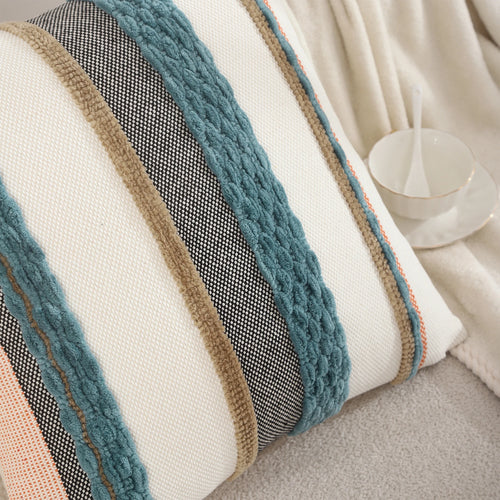 Chenille Textured Bohemian Stripe Throw Pillow Covers - The Finishing Touch Decor, LLC