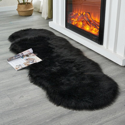 Soft Shaggy White Faux Fur Area Rug Floor & Chair Throw Carpet - The Finishing Touch Decor, LLC