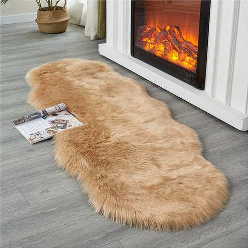 Soft Shaggy White Faux Fur Area Rug Floor & Chair Throw Carpet - The Finishing Touch Decor, LLC