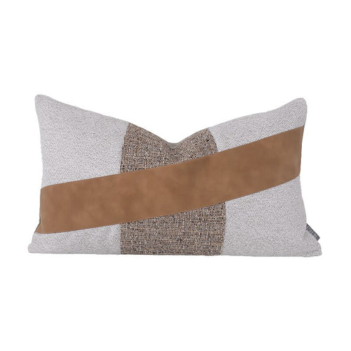 Coffee Faux Suede Stripe Modern Accent Throw Pillow Covers - The Finishing Touch Decor, LLC