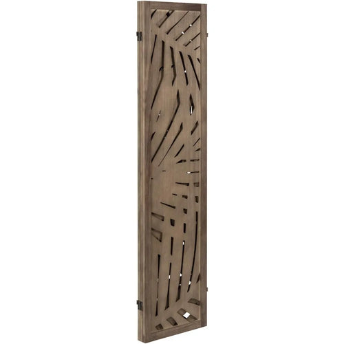 Tropical Palm Leaf Cutout 3 Pannel Wood Room Divider - The Finishing Touch Decor, LLC