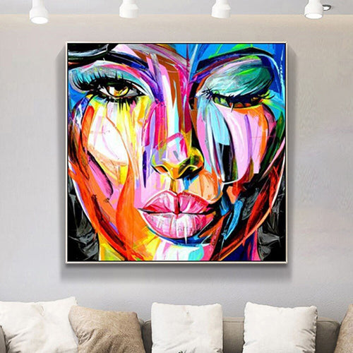 Francoise Nielly Abstract Hand Painted Oil Painting Knife Palette Framed Wall Art - The Finishing Touch Decor, LLC