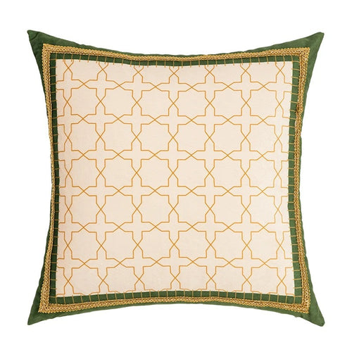 Green Leaves Print Velvety Luxury Throw Pillow Covers - The Finishing Touch Decor, LLC