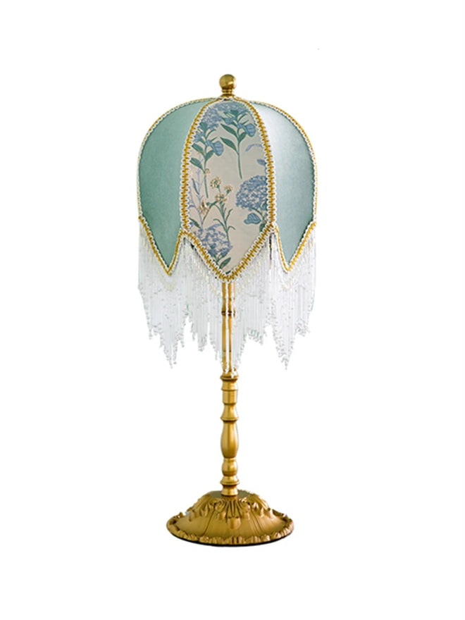 French Retro Classical Crystal Tassel Table Lamp - The Finishing Touch Decor, LLC