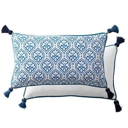 Blue & White Chinese Porcelain Pattern Throw Pillow Covers - The Finishing Touch Decor, LLC