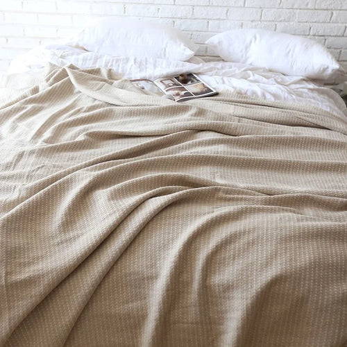 Breathable Waffle Knit Soft Linen Cotton Blanket - The Finishing Touch Decor, LLC