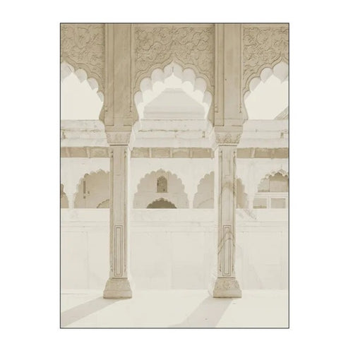 Beige Moroccan Mosque Architecture Canvas Wall Art Prints - The Finishing Touch Decor, LLC