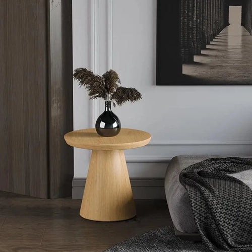 Pedestal Minimalist Solid Wood Round Scandi Coffee Table - The Finishing Touch Decor, LLC