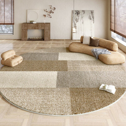 Wabi-sabi Style Neutral Large Round Carpet Plush Soft Fluffy Area Rug - The Finishing Touch Decor, LLC