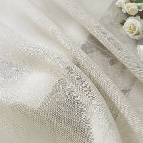 Sheer Linen Canopy Bed Tie-up Long Curtains - The Finishing Touch Decor, LLC