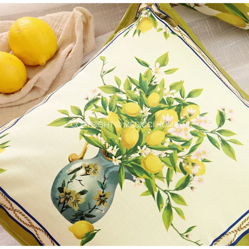 Lemon Print Waterproof Indoor/Outdoor Throw Pillow Covers - The Finishing Touch Decor, LLC