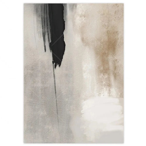 Neutral Beige & Black Abstract Lines Combination Canvas Wall Art - The Finishing Touch Decor, LLC