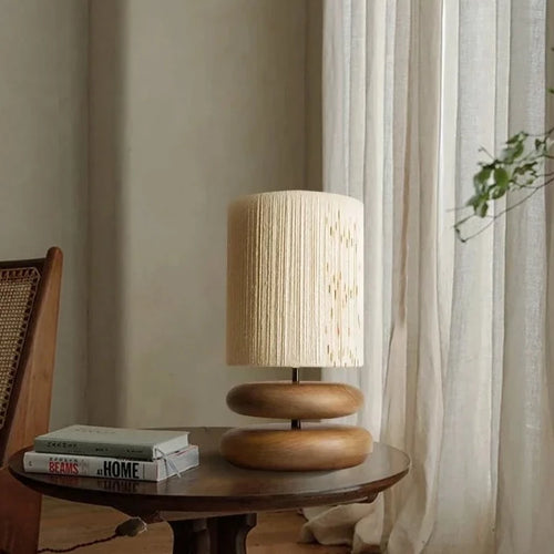 Japanese Style Modern Wood Table Lamp - The Finishing Touch Decor, LLC