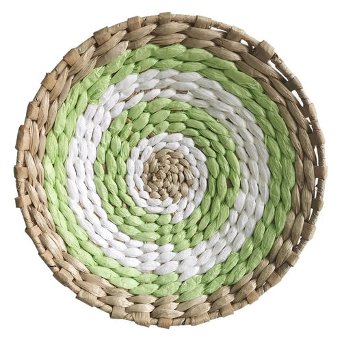 Hanging Seagrass Woven Round Boho Wicker Wall Art - The Finishing Touch Decor, LLC