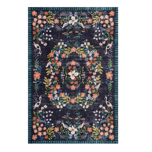 Garden Floral Print Soft Boho Large Carpet Area Rug - The Finishing Touch Decor, LLC