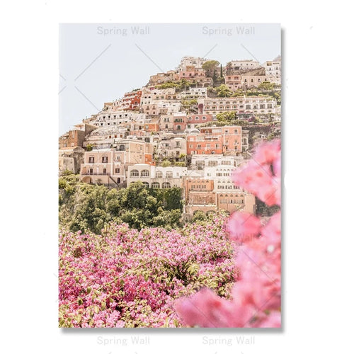 Amalfi Coast Mediterranean Beach Canvas Print Wall Art - The Finishing Touch Decor, LLC