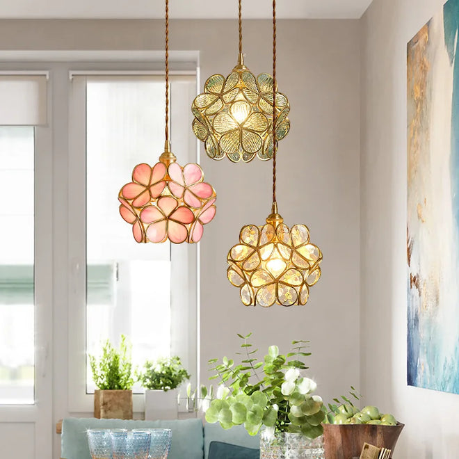 Tiffany Style Glass Flowers Pendant Chandelier Lights - The Finishing Touch Decor, LLC