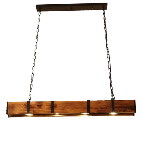 Rustic Wood Beam Farmhouse Vintage Chandelier Pendant Lamp - The Finishing Touch Decor, LLC