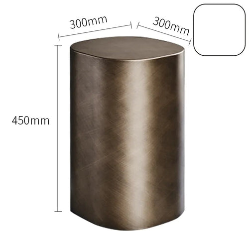 Brushed Metal Modern Minimalist Side Table - The Finishing Touch Decor, LLC