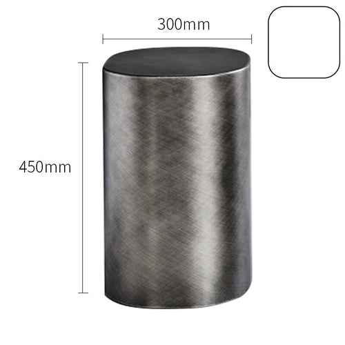 Brushed Metal Modern Minimalist Side Table - The Finishing Touch Decor, LLC