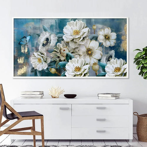 Glamorous Butterflies & Flowers Canvas Painting Wall Art - The Finishing Touch Decor, LLC