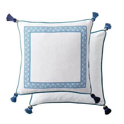 Blue & White Chinese Porcelain Pattern Throw Pillow Covers - The Finishing Touch Decor, LLC