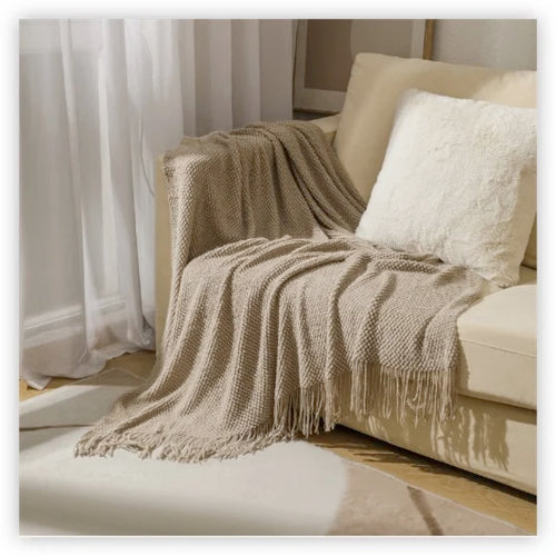 Waffle Embossed Knit Throw Blanket or Bedspread - The Finishing Touch Decor, LLC