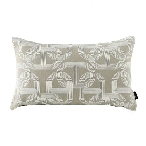 Nordic Light Oatmeal Patterned Throw Pillow Cover - The Finishing Touch Decor, LLC