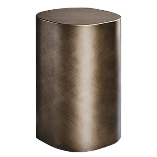 Brushed Metal Modern Minimalist Side Table - The Finishing Touch Decor, LLC