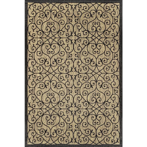 Durable Indoor/Outdoor Large Scroll Classic Area Rug - The Finishing Touch Decor, LLC