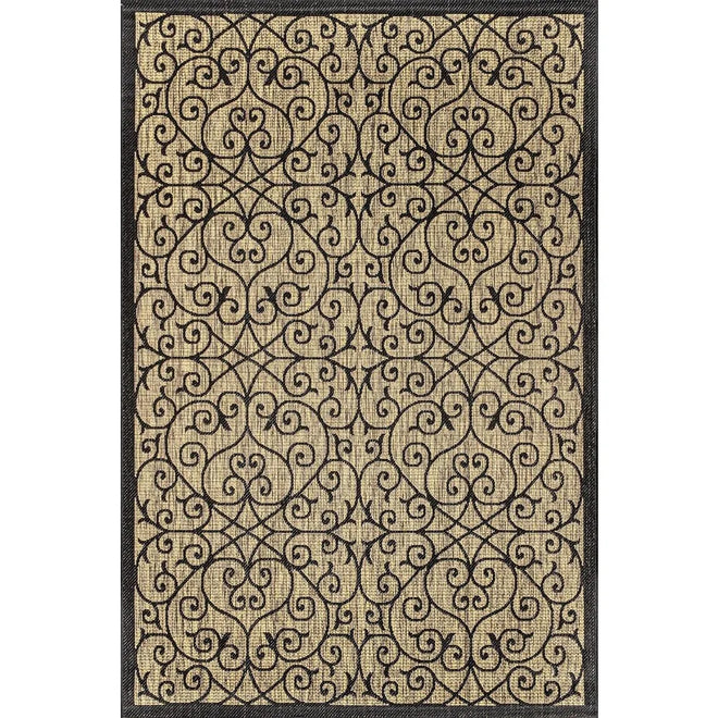 Durable Indoor/Outdoor Large Scroll Classic Area Rug - The Finishing Touch Decor, LLC