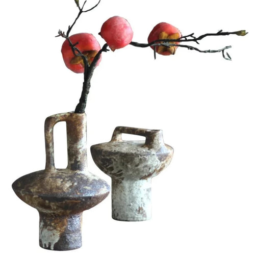 Aged Jingdezhen Ceramic Rough Pottery Vases - The Finishing Touch Decor, LLC