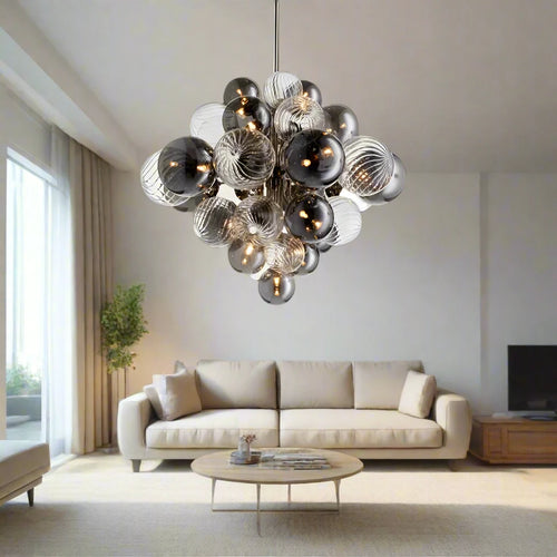 Glass Bubble Ball Post-Modern Iron Pendant Chandelier - The Finishing Touch Decor, LLC