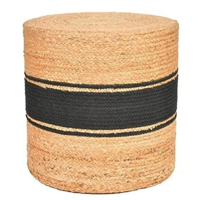 Jute Handmade Natural Braided Ottoman Pouf - The Finishing Touch Decor, LLC