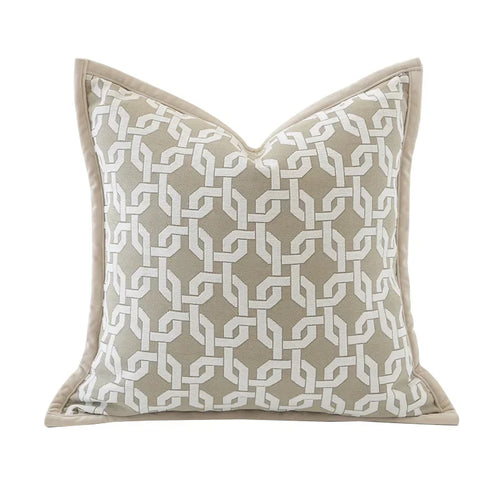 Nordic Light Oatmeal Patterned Throw Pillow Cover - The Finishing Touch Decor, LLC