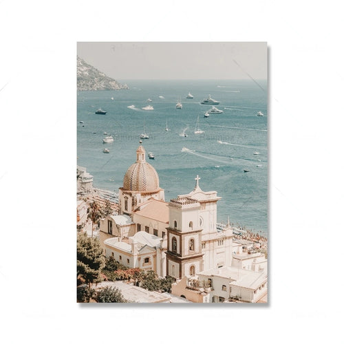 Coastal Amalfi Beach Photograph Canvas Print - The Finishing Touch Decor, LLC