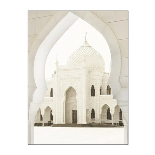 Beige Moroccan Mosque Architecture Canvas Wall Art Prints - The Finishing Touch Decor, LLC