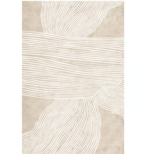 Beautiful Japandi Minimalist Neutral Area Rug - The Finishing Touch Decor, LLC