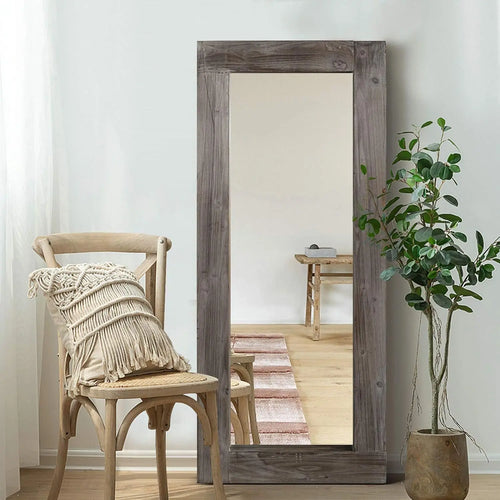 Farmhouse Rustic Full Length Large Wood Mirror - The Finishing Touch Decor, LLC