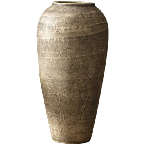 Distressed Beige Stone Ceramic Wabi Sabi Style Vases - The Finishing Touch Decor, LLC