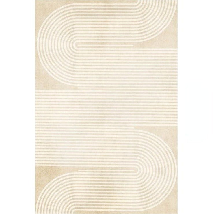 Beautiful Japandi Minimalist Neutral Area Rug - The Finishing Touch Decor, LLC