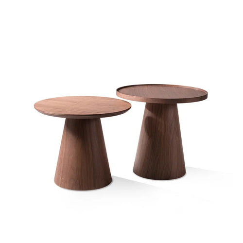 Pedestal Minimalist Solid Wood Round Scandi Coffee Table - The Finishing Touch Decor, LLC