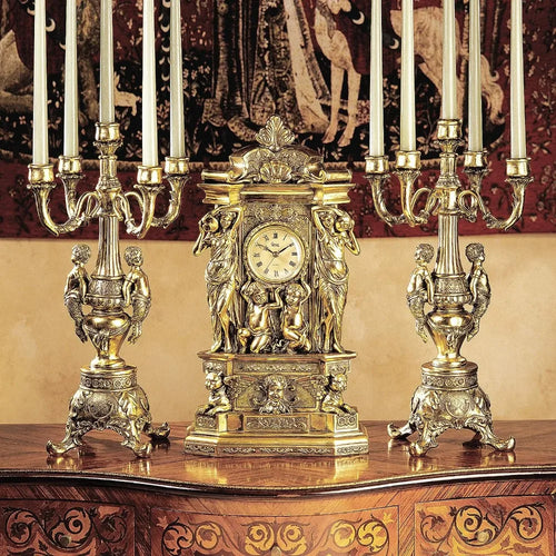 Candelabra Branched Gold Finish Candle Holder Set - The Finishing Touch Decor, LLC