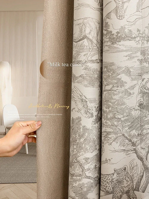 French Style Luxury Nature Print Blackout Curtains - The Finishing Touch Decor, LLC